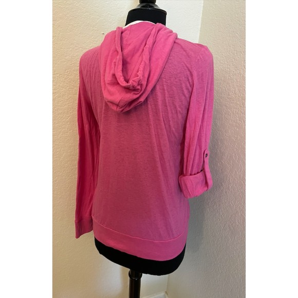 Gap Lightweight Zip Hoodie-Rolled up Sleeves - Sz M - Picture 5 of 10